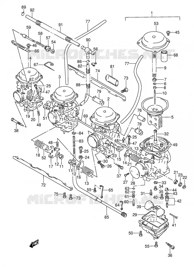 CARBURATEUR (VOIR NOTE) Suzuki MOTO 600 GSX-F 1994  GSX600FU2R(E2)