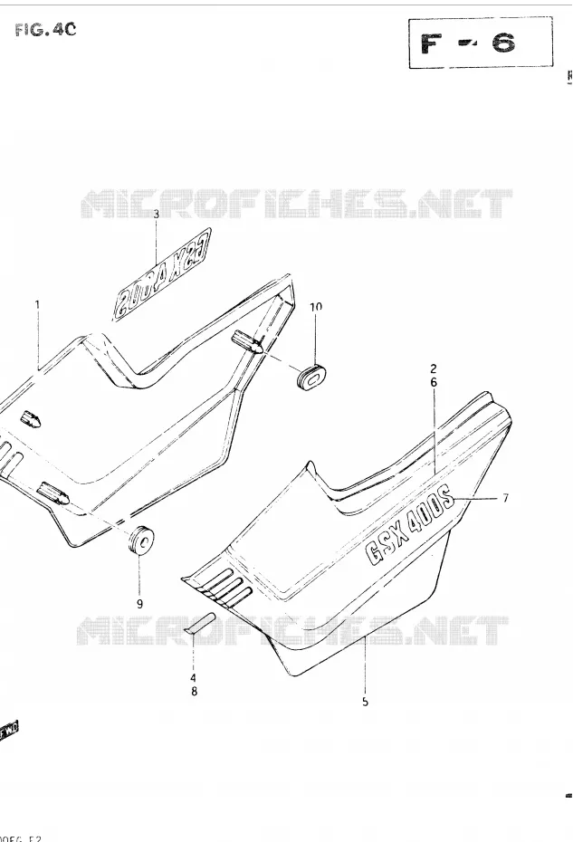 CARENAGES ARRIERE  (GSX400SE) Suzuki MOTO 400 GSX 1984  GSX400SE(E2)
