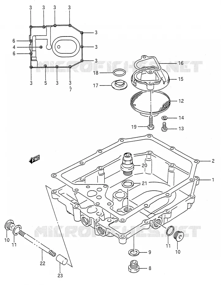 CARTER INFERIEUR Suzuki MOTO 600 GSX-F 1995  GSX600FS(E28)