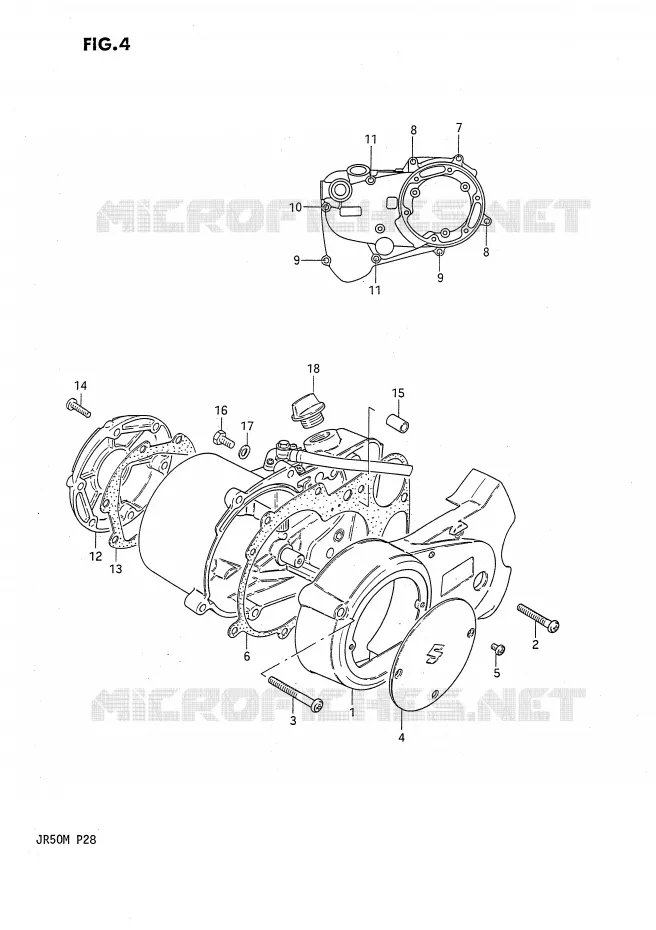 CARTER Suzuki MOTO 50 JR 1990  JR50L(P28)