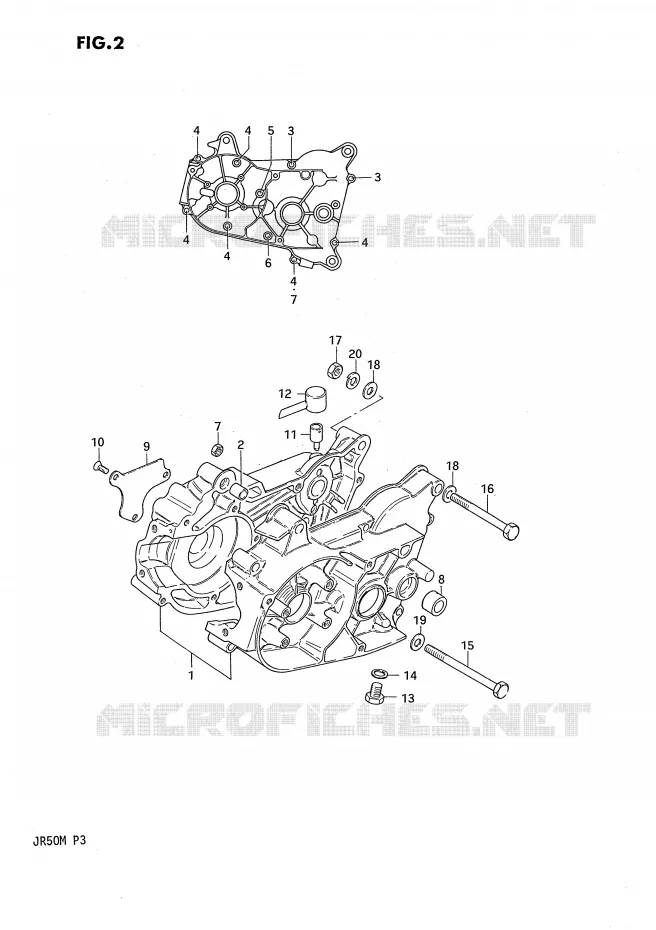CARTER Suzuki MOTO 50 JR 1991  JR50M(P3)