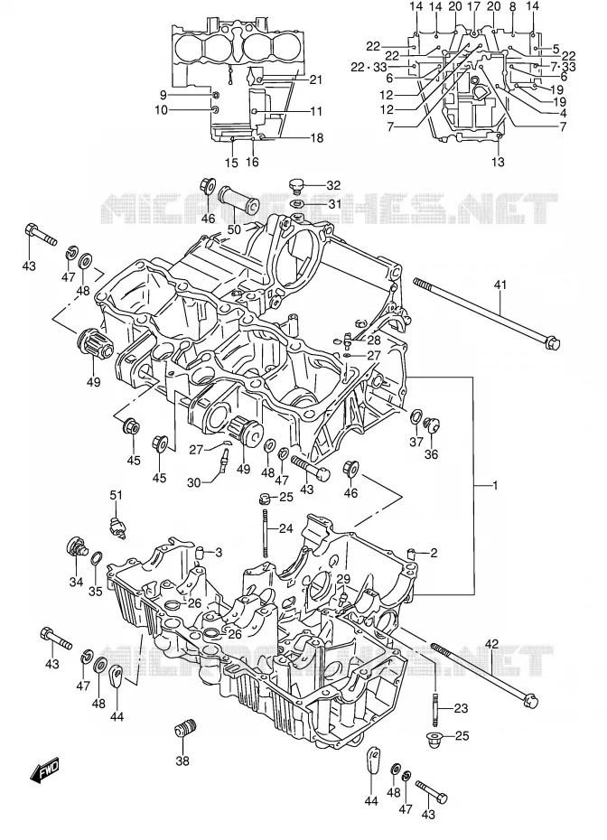 CARTER Suzuki MOTO 600 GSX-F 1989  GSX600FK(E2)