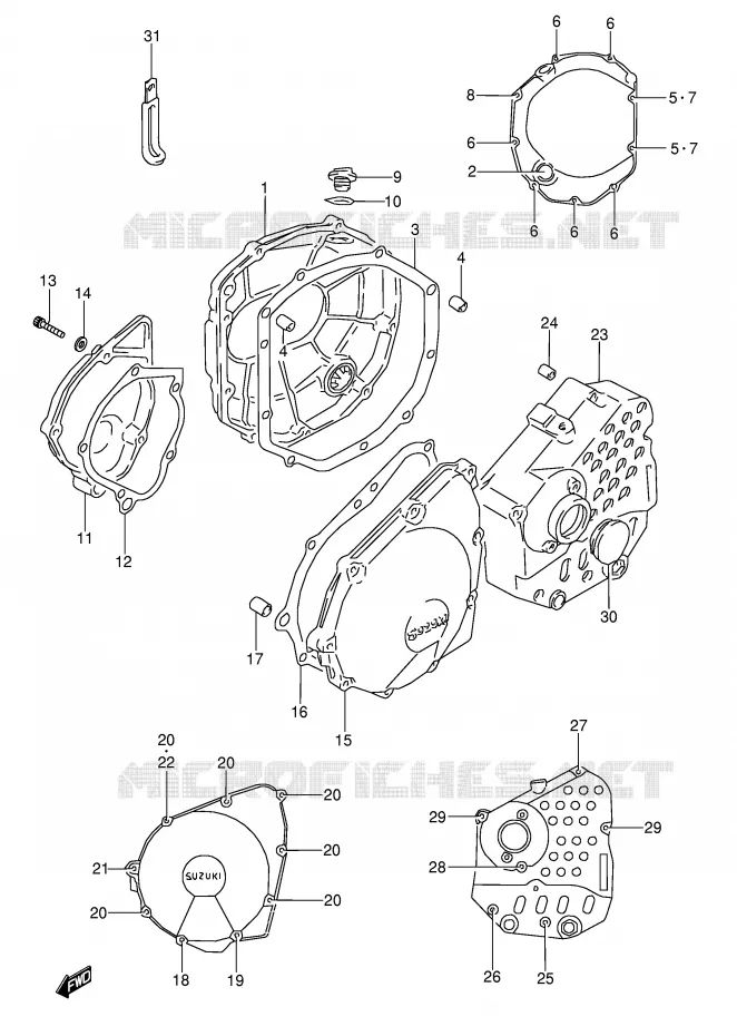 CARTER Suzuki MOTO 600 GSX-F 1992  GSX600FUN(E2)