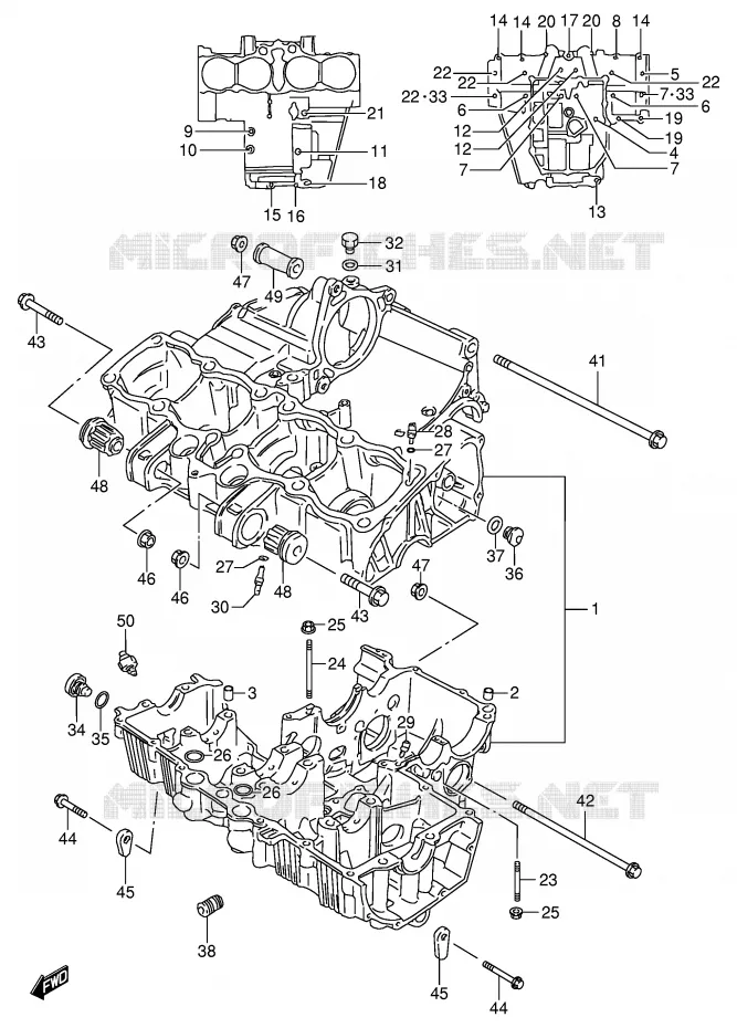 CARTER Suzuki MOTO 600 GSX-F 1997  GSX600FU2V(E2)