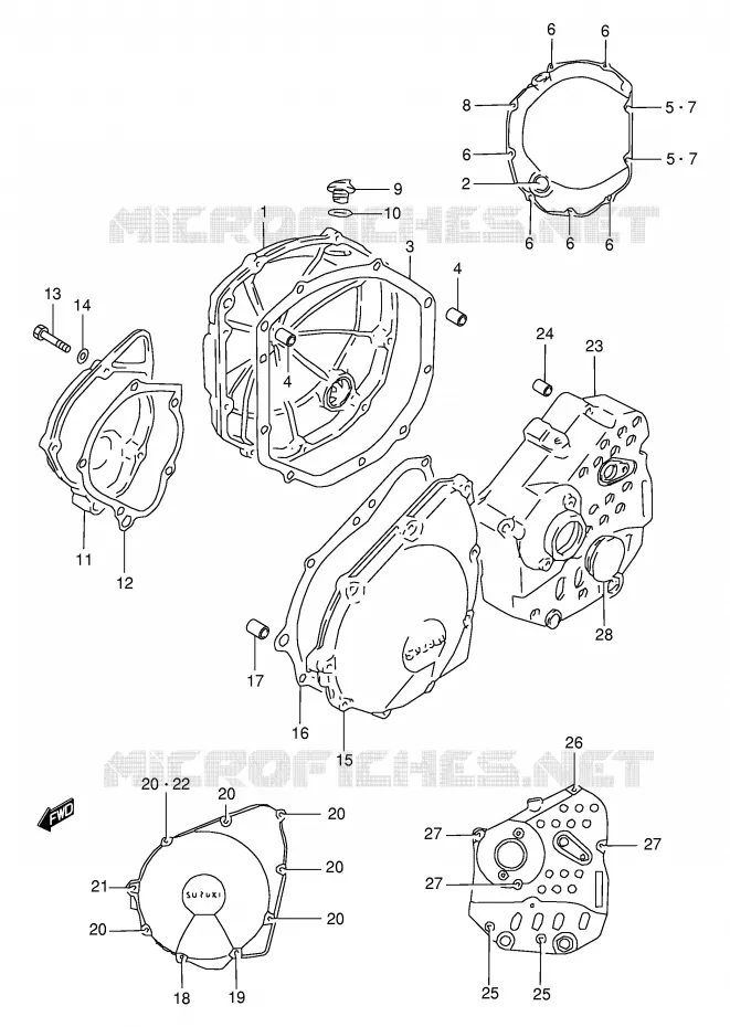 CARTER Suzuki MOTO 600 GSX-F 2002  GSX600FUK2(E2)