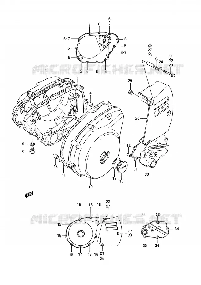 CARTER Suzuki MOTO 650 BOULEVARD 1989  LS650FK(E28)