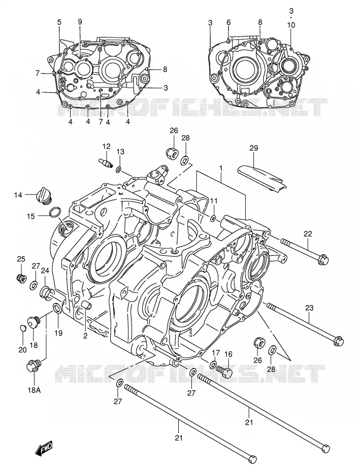 CARTER Suzuki MOTO 650 BOULEVARD 1998  LS650PW(E3/E28)