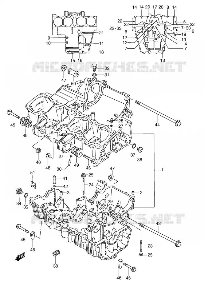 CARTER Suzuki MOTO 750 GSX-F 1993  GSX750FP(E2)