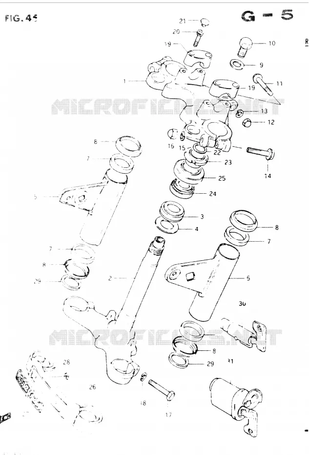 COLONNE DE DIRECTION Suzuki MOTO 400 GSX 1985  GSX400SF(E2)
