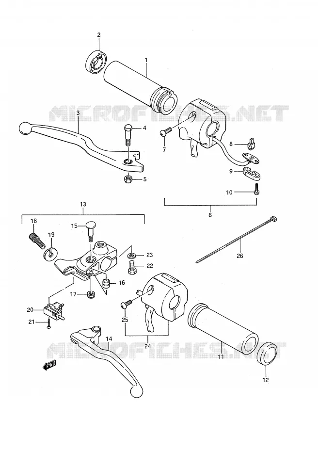 COMMODOS (MODELE G/J) Suzuki MOTO 650 BOULEVARD 1986  LS650PG(E28)