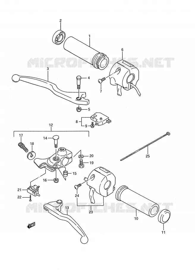COMMODOS (MODELE K/L/M/N/P) Suzuki MOTO 650 BOULEVARD 1986  LS650PG(E28)