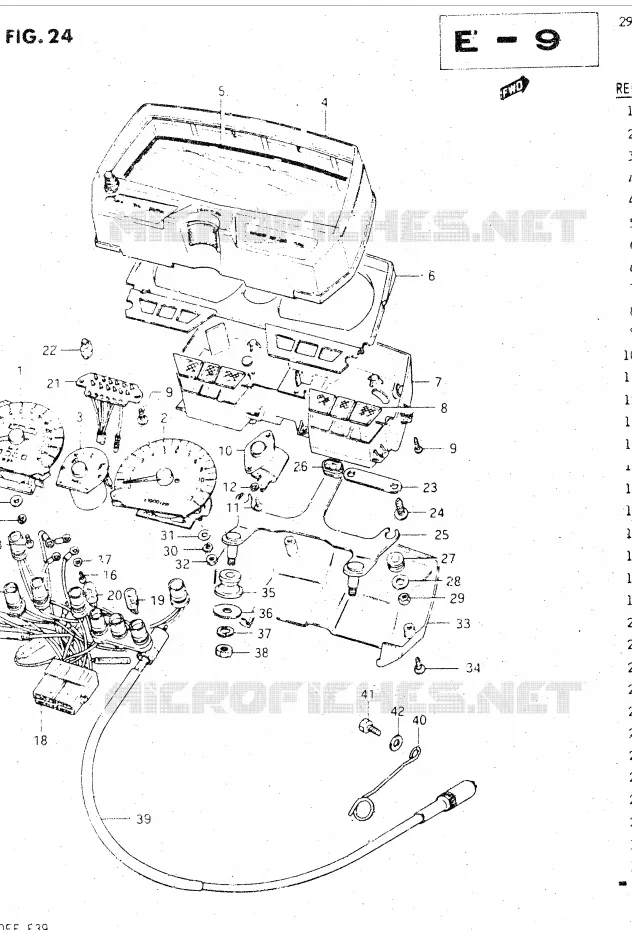COMPTEUR (GSX500ESE/ESF) Suzuki MOTO 500 GSX-E 1985  GSX500ESF(E39)