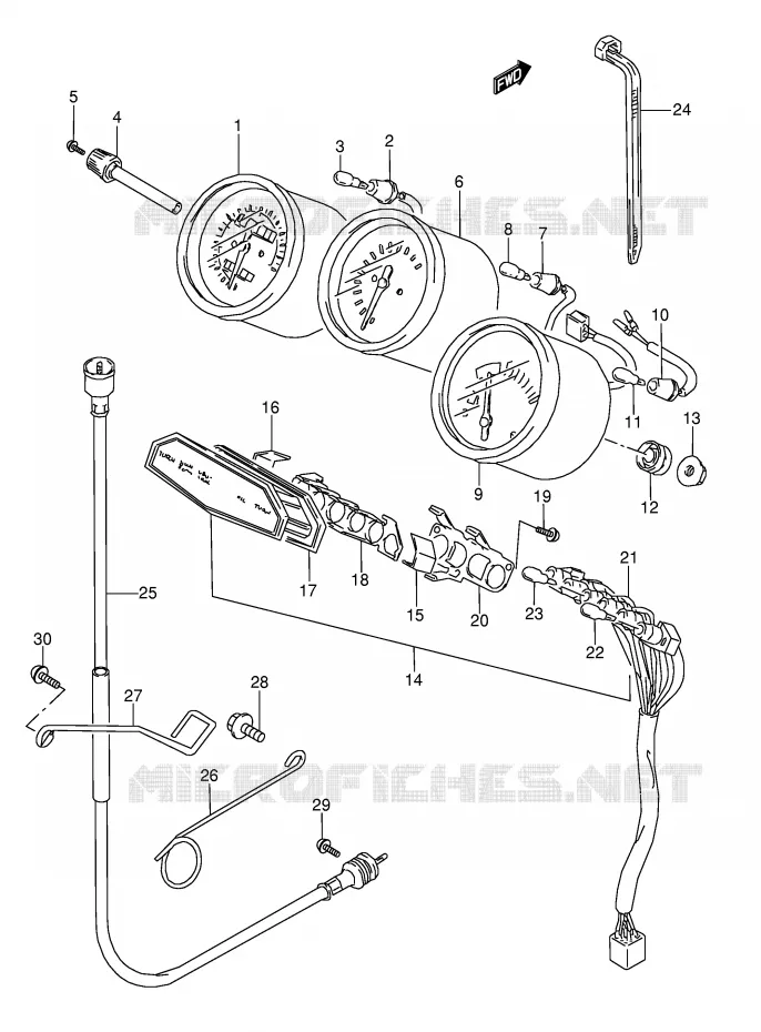 COMPTEUR (MODELE T) Suzuki MOTO 600 GSX-F 1996  GSX600FUT(E2)