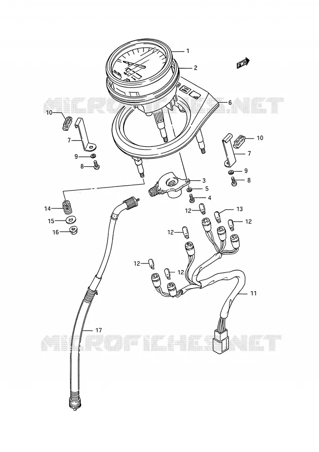 COMPTEUR Suzuki MOTO 650 BOULEVARD 1988  LS650FPJ(E28)