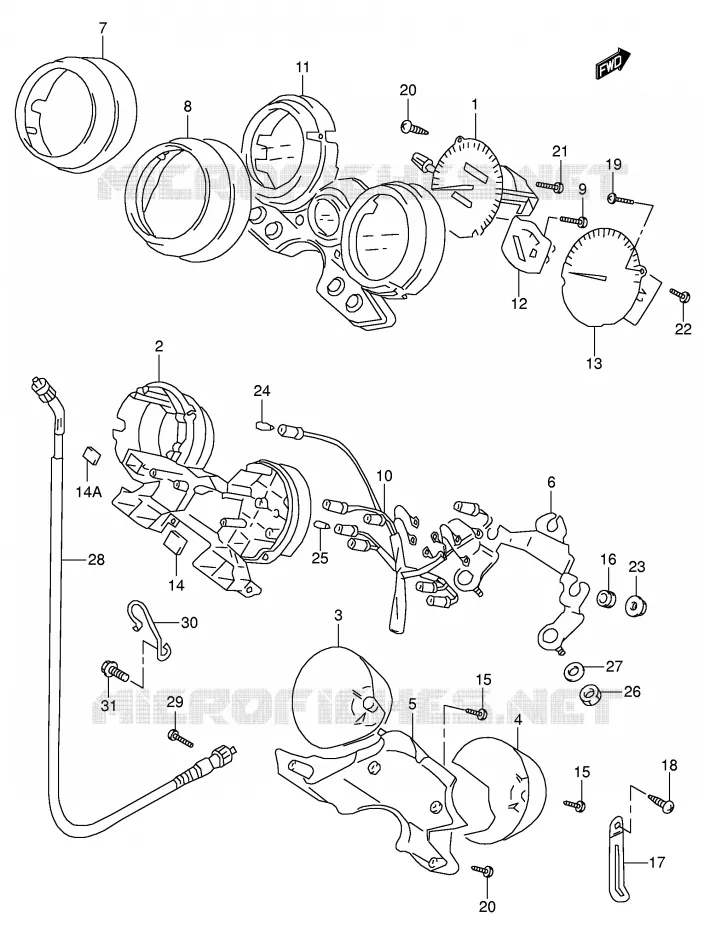 COMPTEUR Suzuki MOTO 750 GSX 2000  GSX750Y(E4)