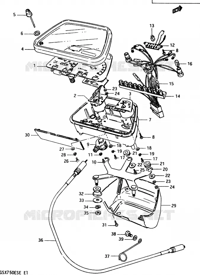 COMPTEUR Suzuki MOTO 750 GSX-E 1983  GSX750ESD(D/E)