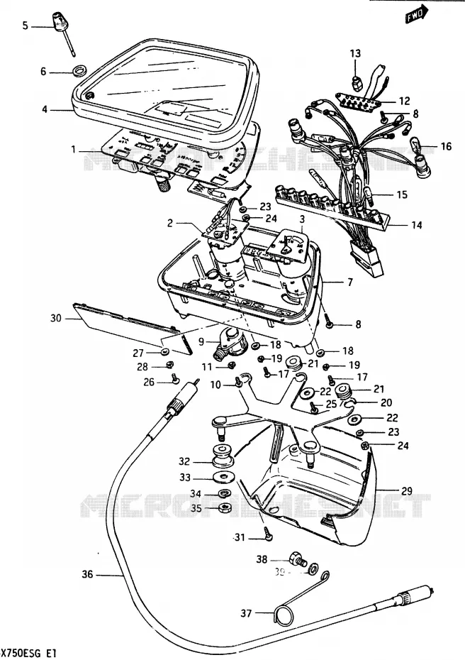 COMPTEUR Suzuki MOTO 750 GSX-E 1985  GSX750EFF(F)