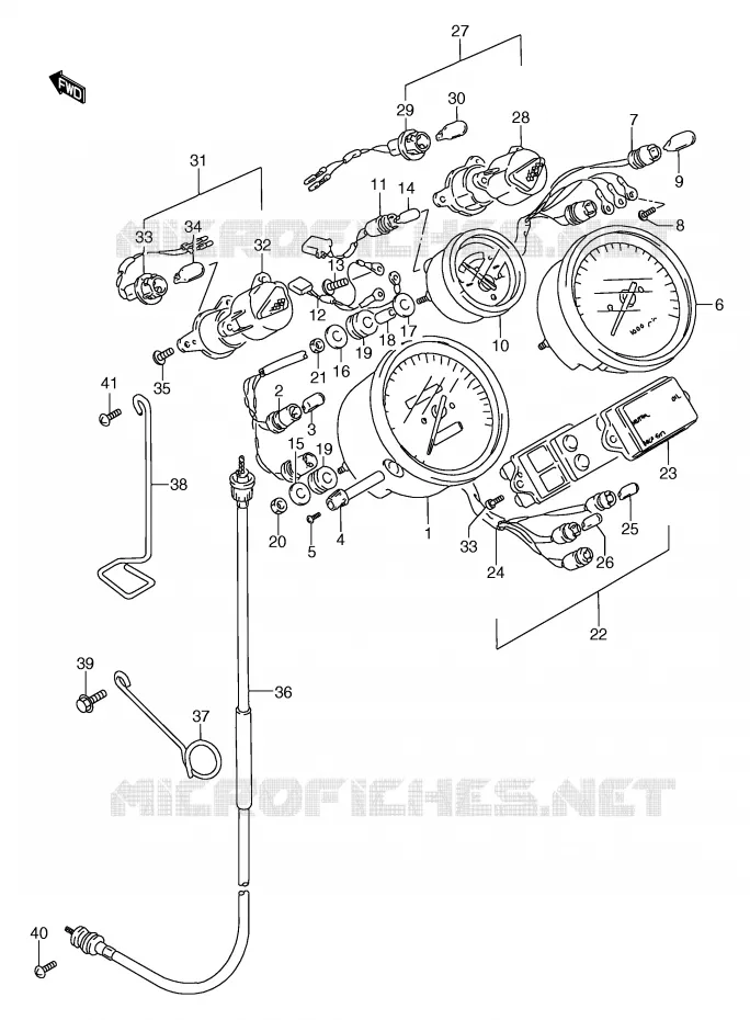 COMPTEUR Suzuki MOTO 750 GSX-F 1992  GSX750FN(E2)