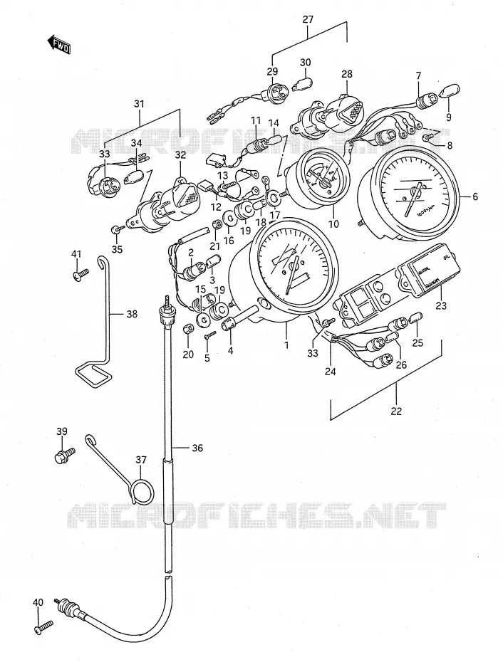 COMPTEUR Suzuki MOTO 750 GSX-F 1995  GSX750FS(E28)