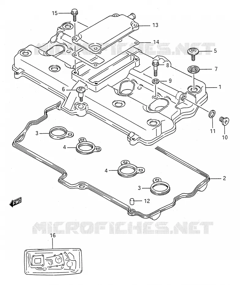 COUVERCLE DE CULASSE Suzuki MOTO 600 GSX-F 1989  GSX600FU2K(E28)