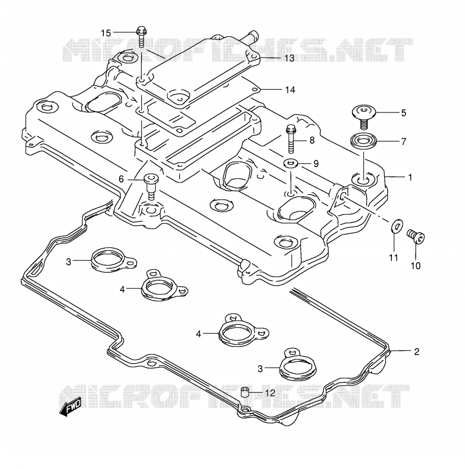 COUVERCLE DE CULASSE Suzuki MOTO 600 GSX-F 1999  GSX600FUX(E2)