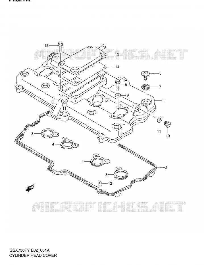 COUVERCLE DE CULASSE Suzuki MOTO 750 GSX-F 2003  GSX750FLK3(E2)