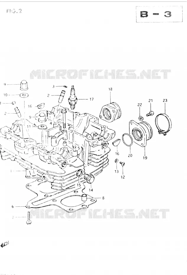 CULASSE Suzuki MOTO 400 GSX 1985  GSX400EF(E2)