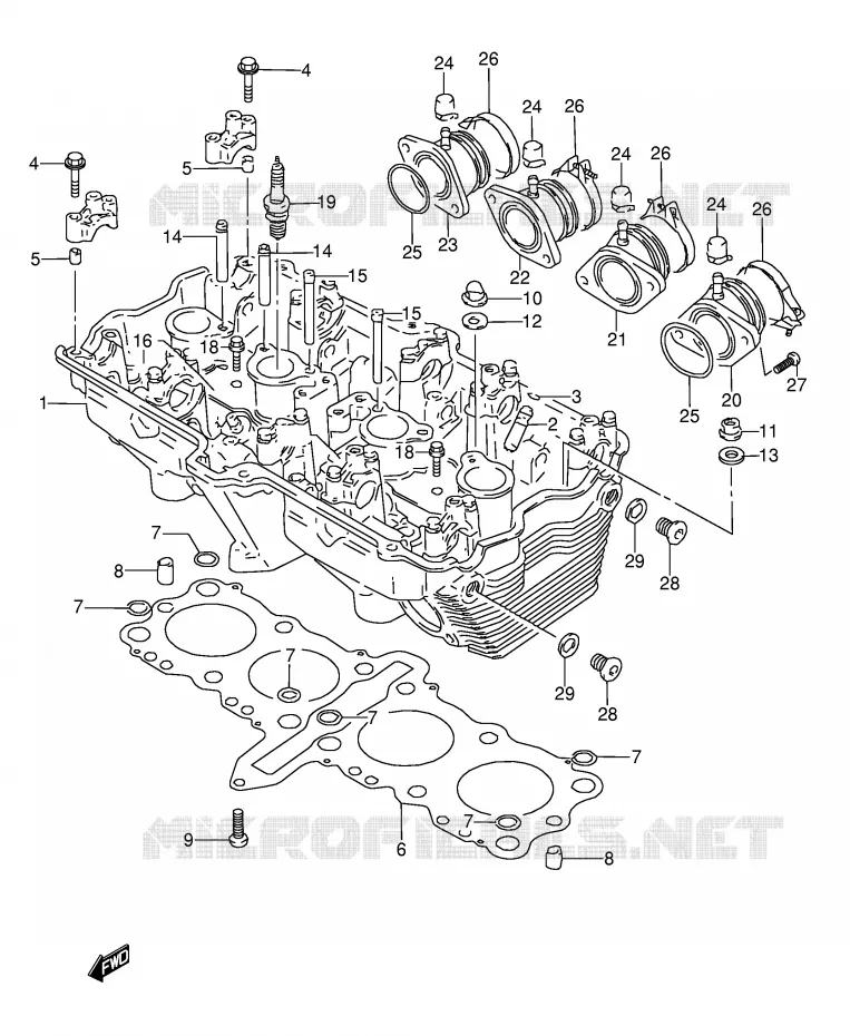 CULASSE Suzuki MOTO 600 GSX-F 1988  GSX600FUJ(E2)