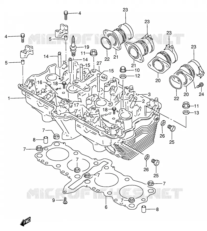 CULASSE Suzuki MOTO 750 GSX 2000  GSX750Y(E4)