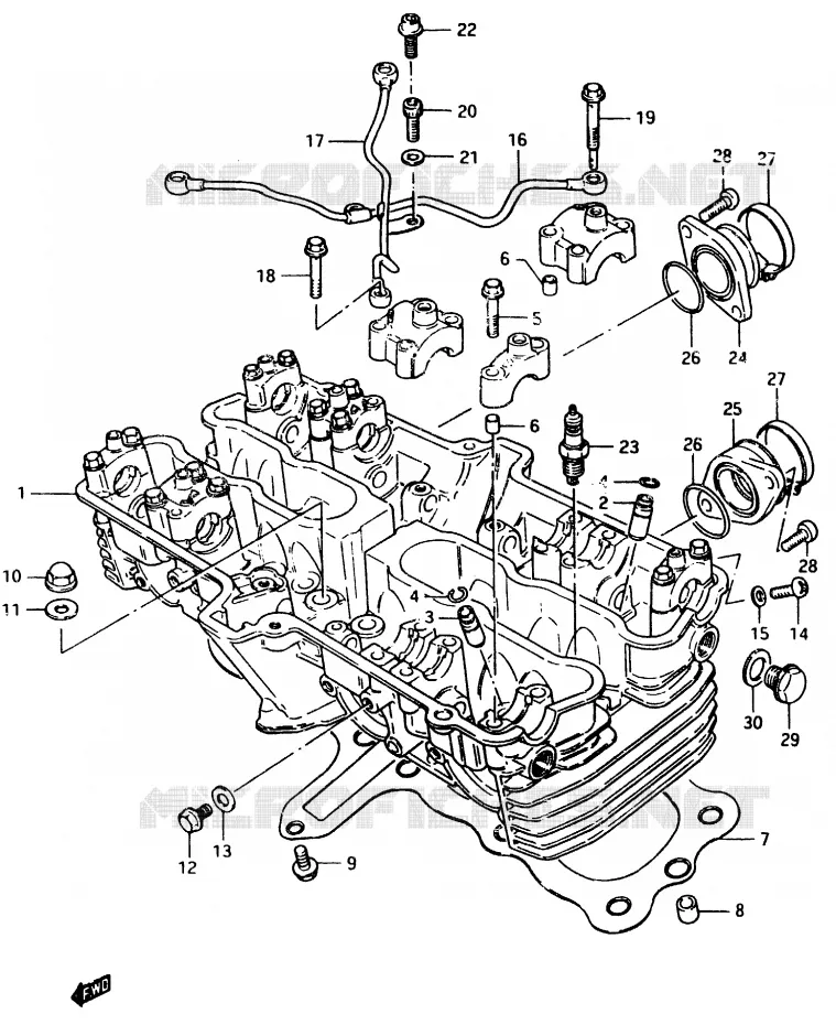 CULASSE Suzuki MOTO 750 GSX-E 1984  GSX750EE(D/E)