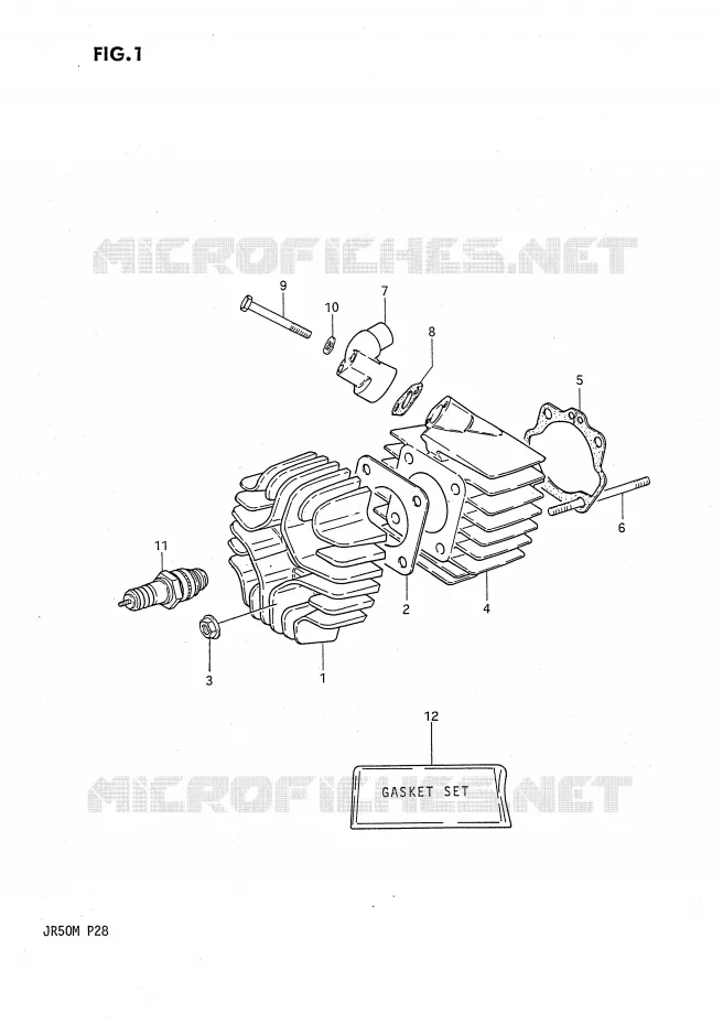 CYLINDRE Suzuki MOTO 50 JR 1985  JR50F(P28)