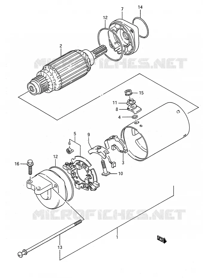 DEMARREUR Suzuki MOTO 650 BOULEVARD 1991  LS650M(E28)
