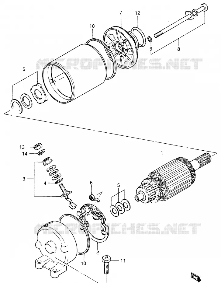 DEMARREUR Suzuki MOTO 750 GSX-E 1985  GSX750EFF(F)