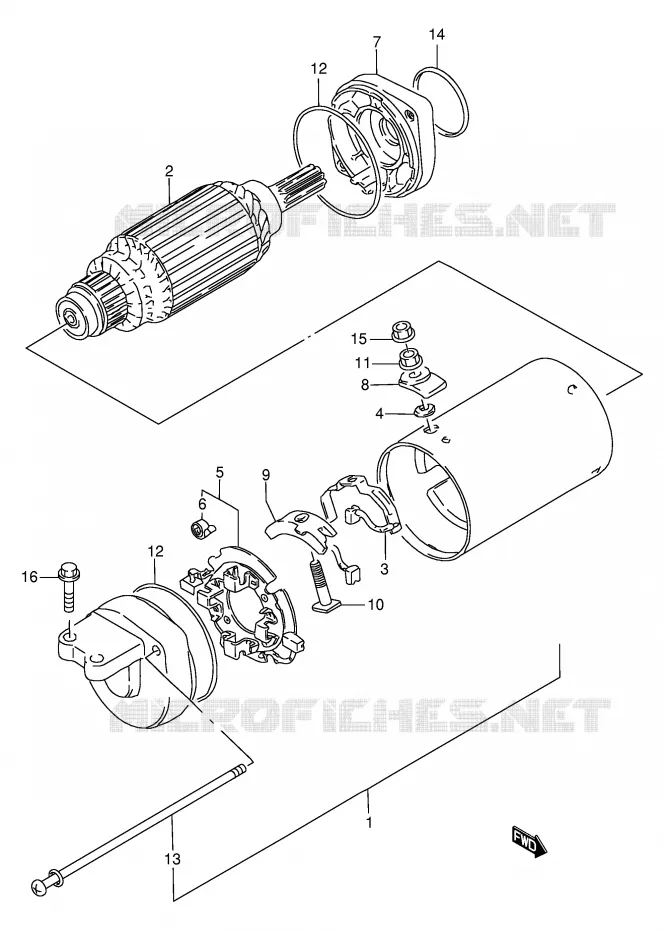 DEMARREUR (VOIR NOTE) Suzuki MOTO 650 SAVAGE 2000  LS650PY(E2)