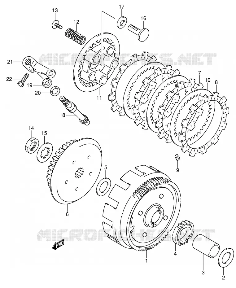EMBRAYAGE Suzuki MOTO 80 JR 2003  JR80K3(P3/P28)
