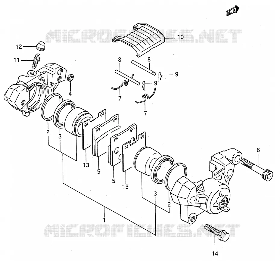 ETRIER DE FREIN ARRIERE (MODELE K/L/M/N) Suzuki MOTO 600 GSX-F 1988  GSX600FUJ(E28)