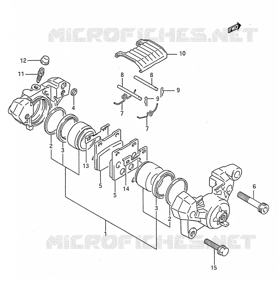 ETRIER DE FREIN ARRIERE (MODELE K/L/M/N) Suzuki MOTO 750 GSX-F 1993  GSX750FP(E28)