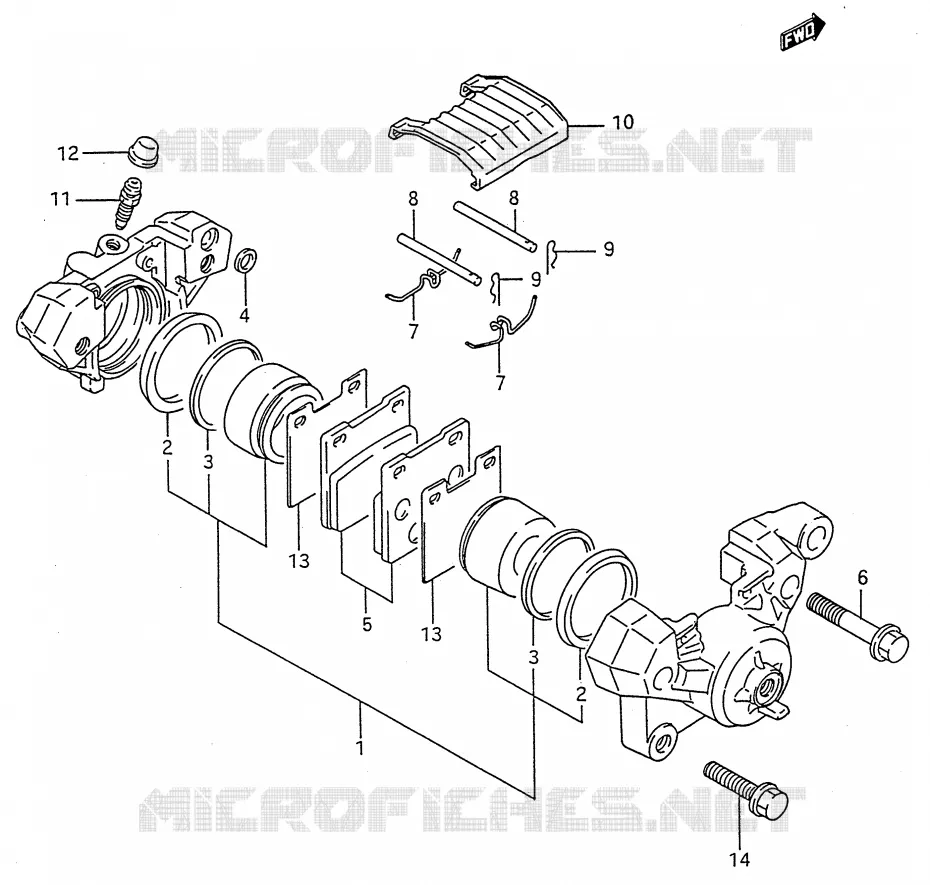 ETRIER DE FREIN ARRIERE (MODELE P/R/S/T) Suzuki MOTO 600 GSX-F 1989  GSX600FU2K(E28)