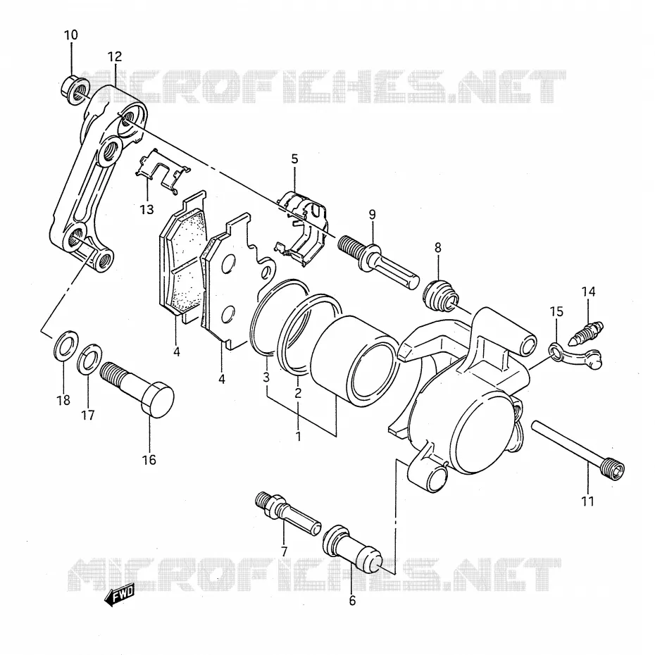ETRIER DE FREIN AVANT Suzuki MOTO 650 BOULEVARD 1988  LS650FJ(E28)