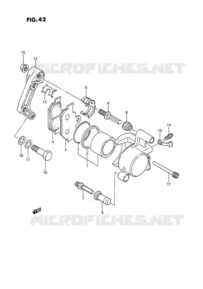 ETRIER DE FREIN AVANT Suzuki MOTO 650 SAVAGE 1988  LS650FJ(E2)