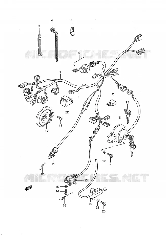 FAISCEAU ELECTRIQUE Suzuki MOTO 650 BOULEVARD 1986  LS650FG(E28)
