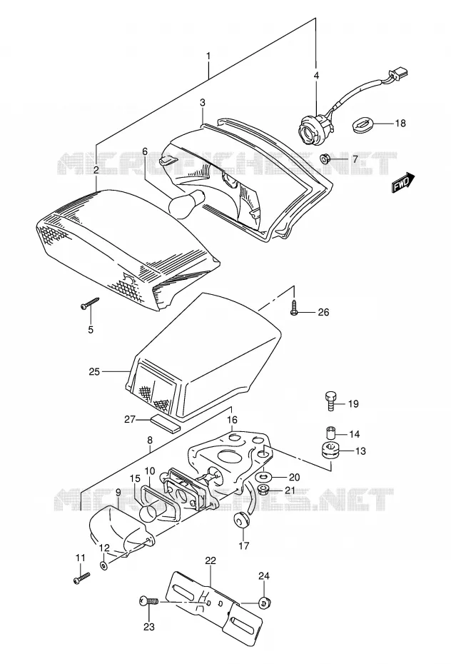 FEU ARRIERE Suzuki MOTO 600 GSX-F 1997  GSX600FV(E2)