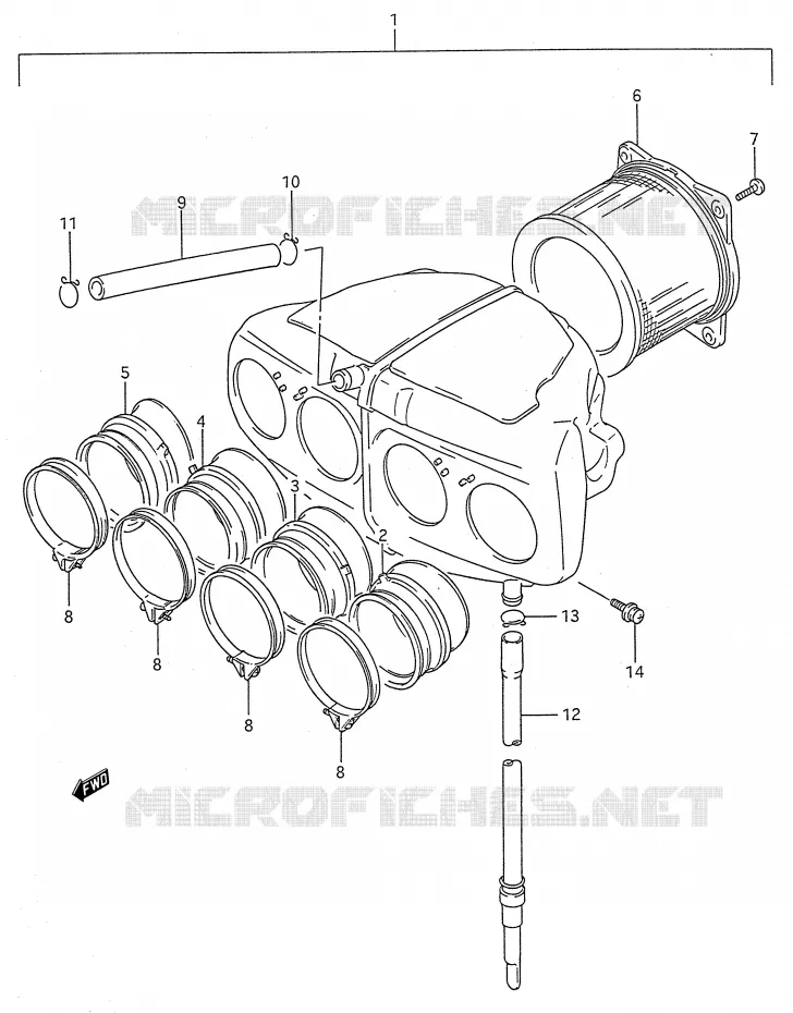 FILTRE A AIR (MODELE L/M/N/P/R/S/T) Suzuki MOTO 600 GSX-F 1990  GSX600FUL(E28)