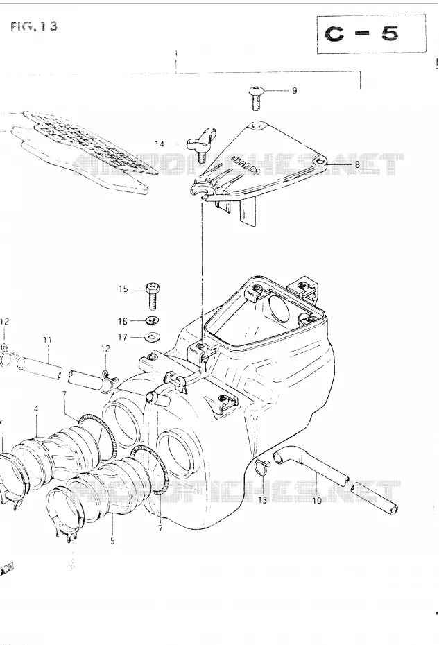 FILTRE A AIR Suzuki MOTO 400 GSX 1984  GSX400SE(E2)