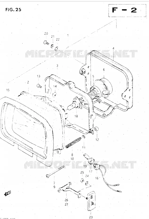 PHARE (GSX500EE/EF) Suzuki MOTO 500 GSX-E 1985  GSX500ESF(E39)