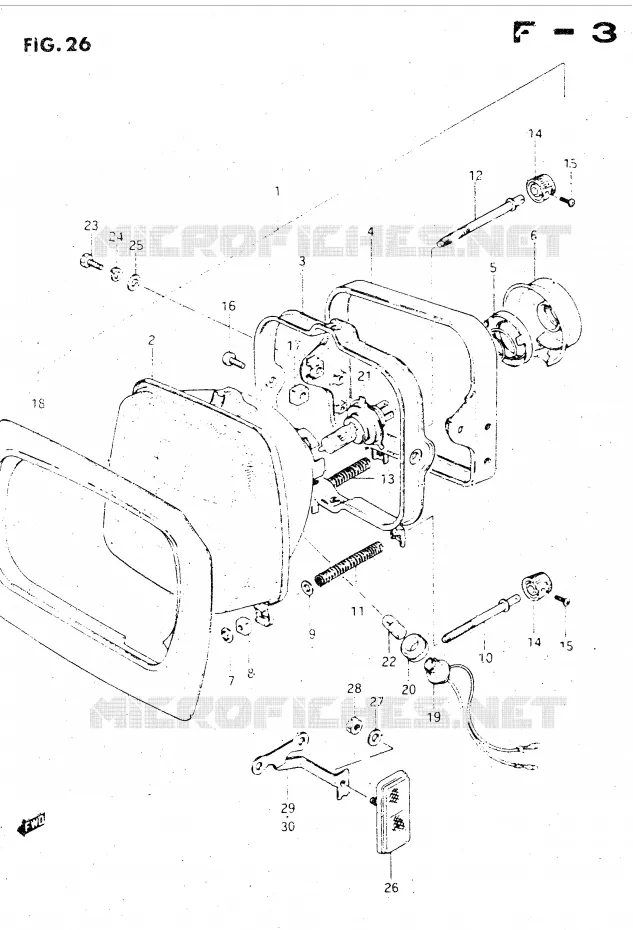 PHARE (GSX500ESE/ESF) Suzuki MOTO 500 GSX-E 1985  GSX500EF(E39)