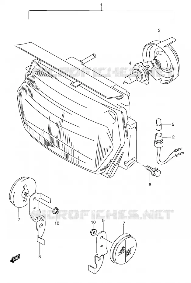 PHARE (MODELE S) Suzuki MOTO 750 GSX-F 1992  GSX750FN(E2)