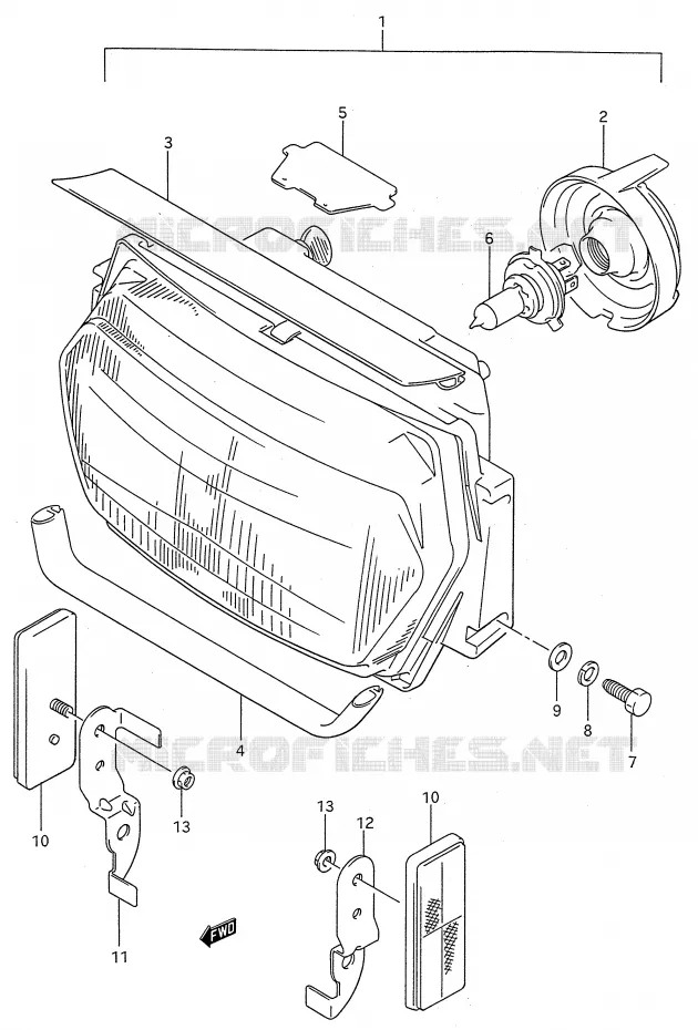 PHARE Suzuki MOTO 600 GSX-F 1995  GSX600FS(E28)