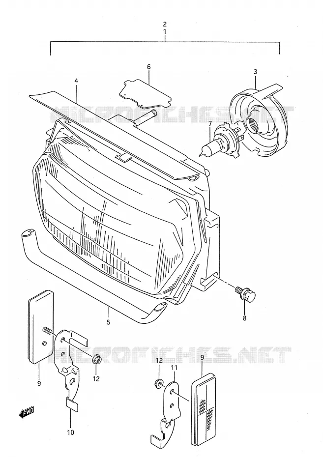 PHARE Suzuki MOTO 750 GSX-F 1995  GSX750FS(E28)