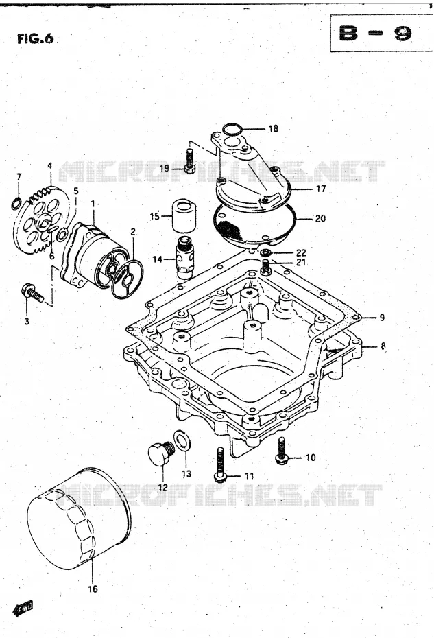 POMPE A HUILE Suzuki MOTO 1400 CAVALCADE 1988  GV1400GDJ(DG-DJ/CJ)